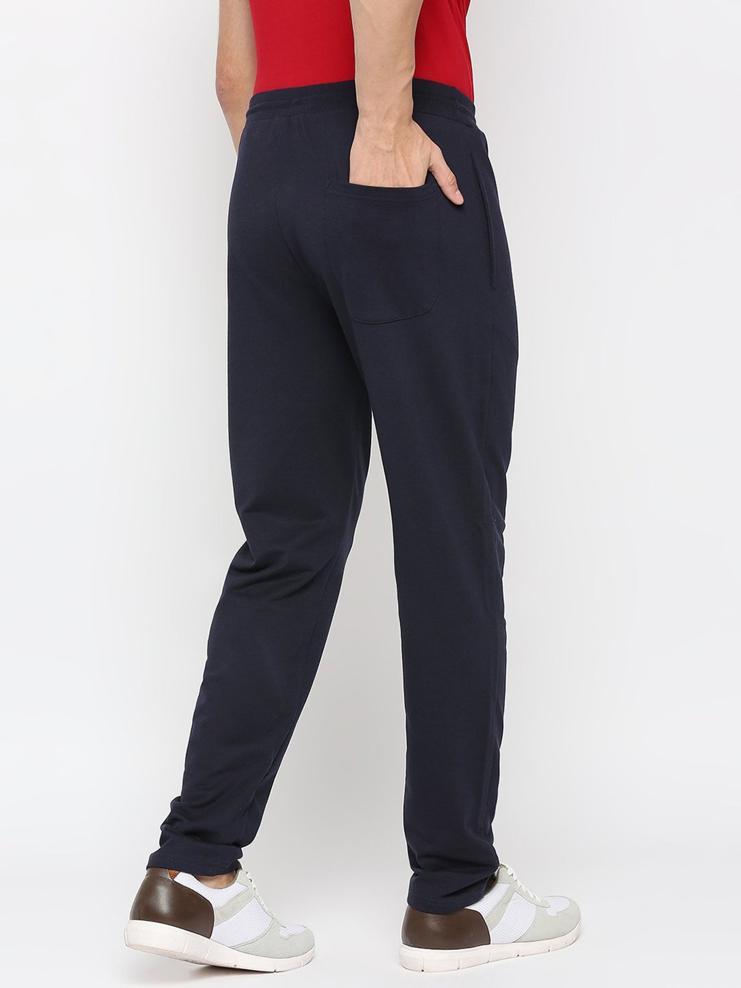 UnderJeans by Spykar Navy Regular Fit Trackpants
