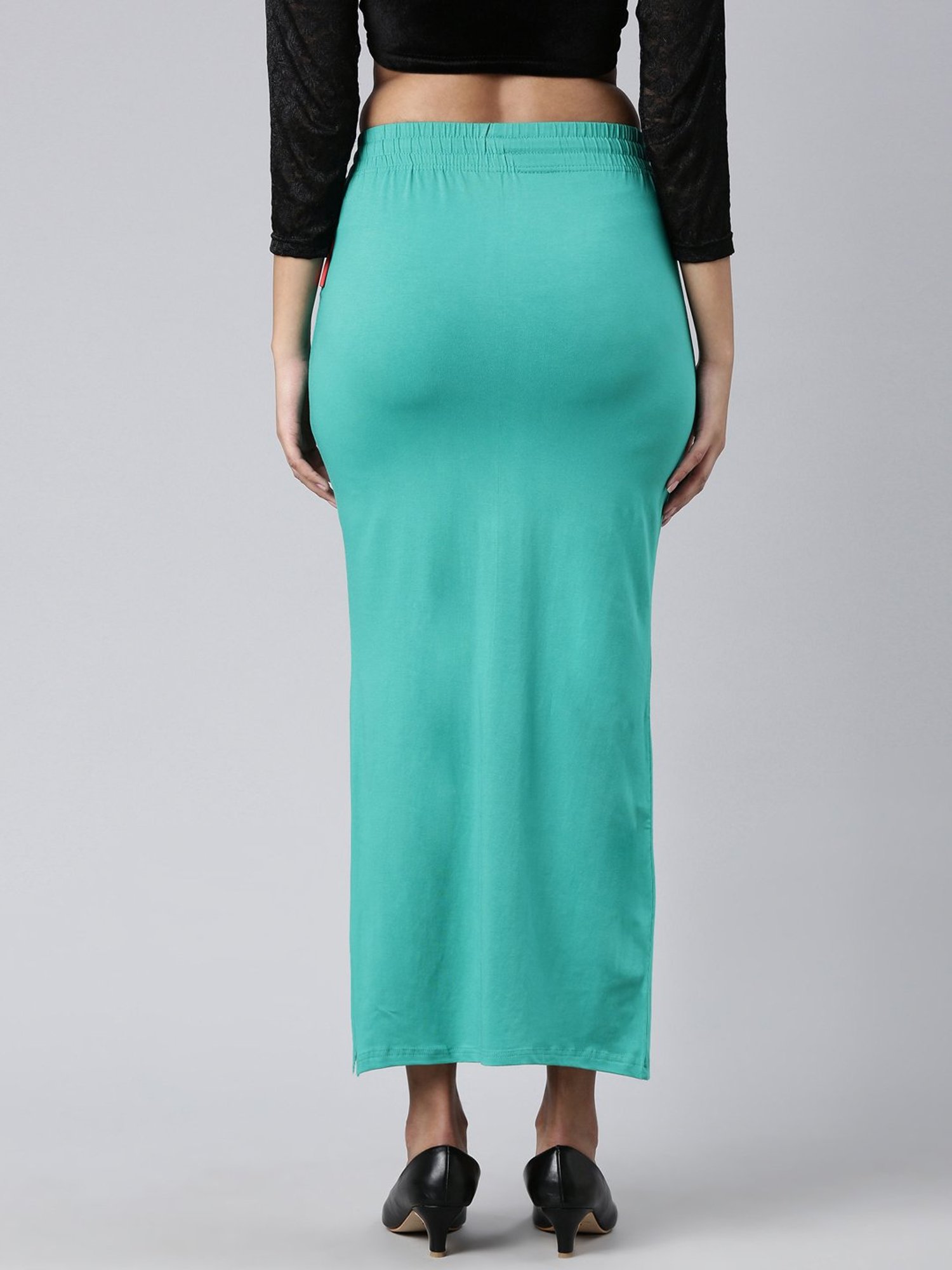 JCSS Sea Green Cotton Saree Shapewear