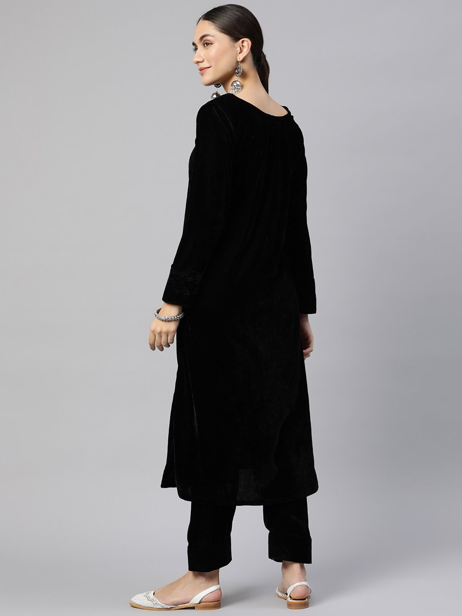 SHADES Black Kurta Pant Set