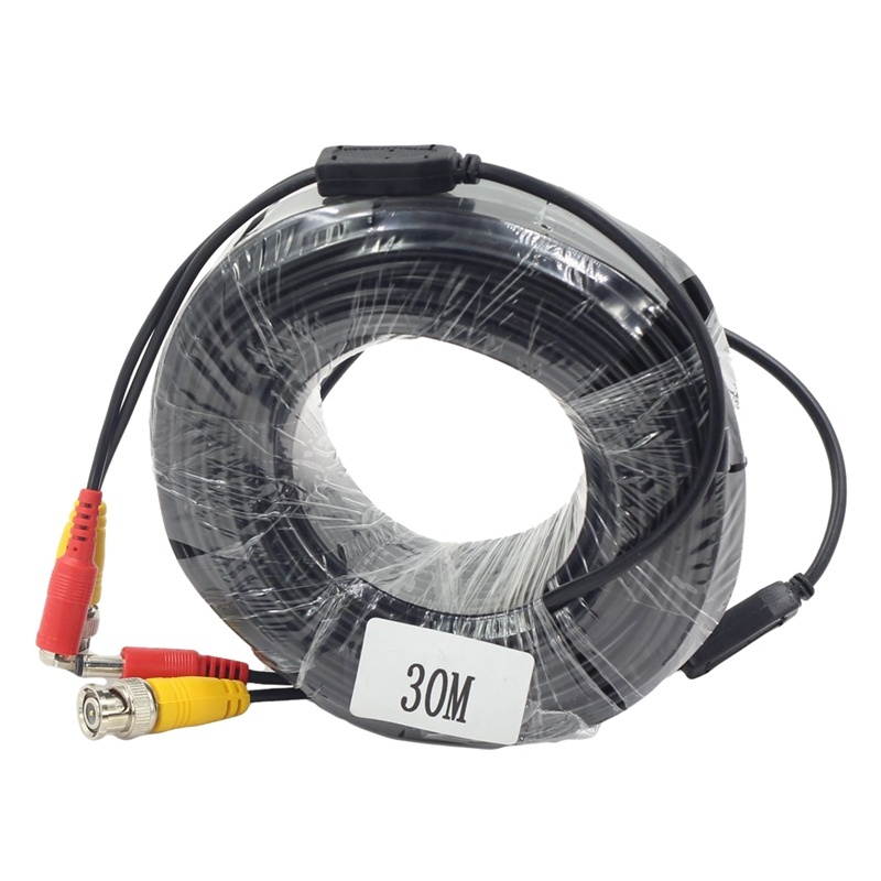 BNC Video and DC Power Extension Cable/lead with Connector for Surveillance Cameras /CCTV Security Camera Connector 30m