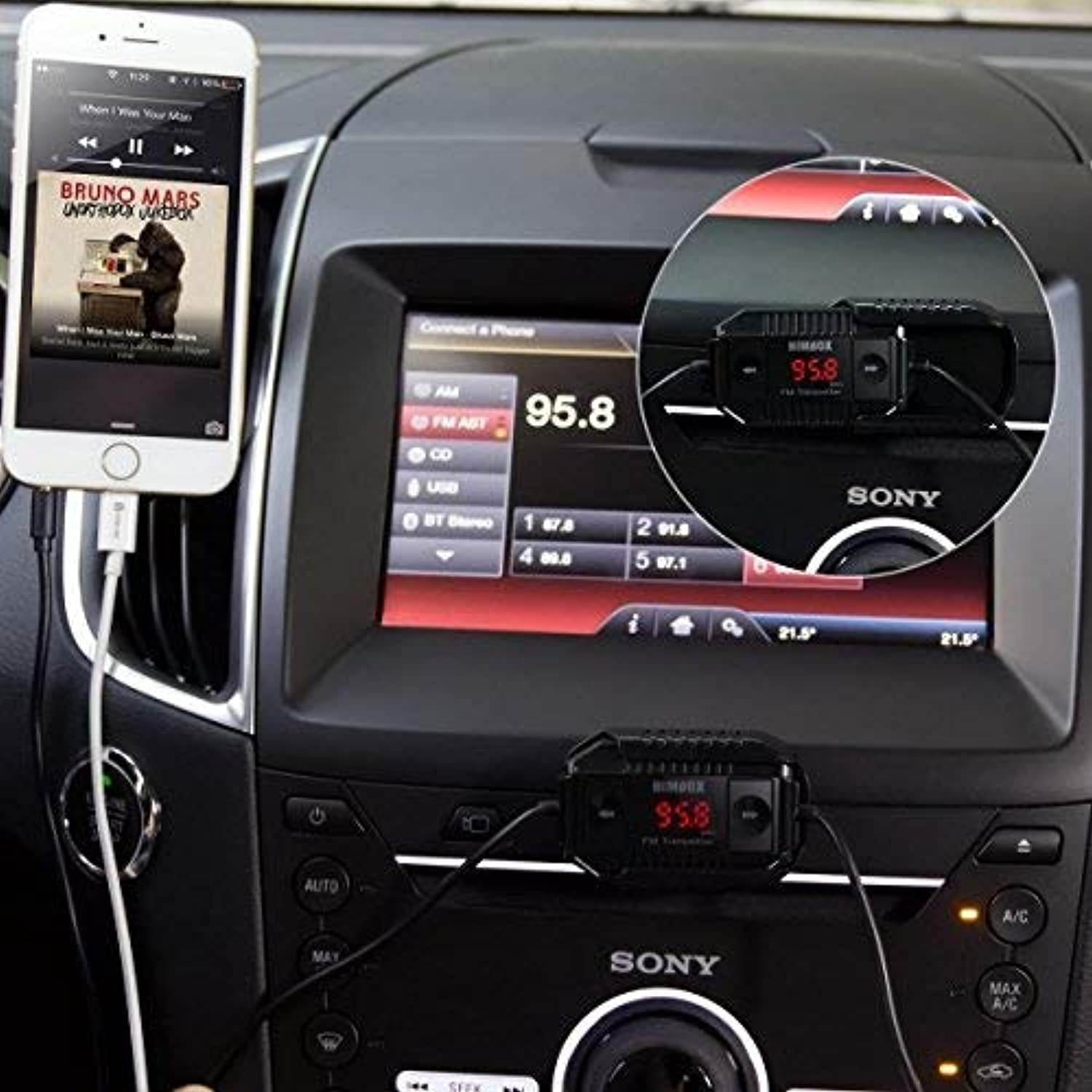 Himbox HB-F02 Auto-Scan Wireless FM Transmitter Radio Adapter Car Kit with Clip (Black)