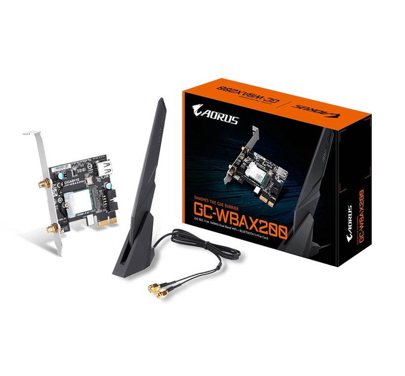 Gigabyte GC-WBAX200 rev. 1.0 Dual Band WIFI PCIe expansion card BLUETOOTH 5
