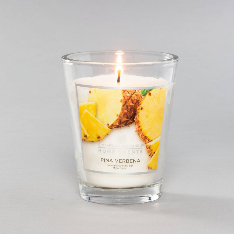 11.5oz Jar Pina Verbena Candle - Home Scents by Chesapeake Bay Candle