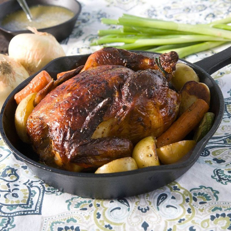 Bayou Classic 6, 8, & 10 Inch Oven Safe Cast Iron Skillet Cooking Set, Black