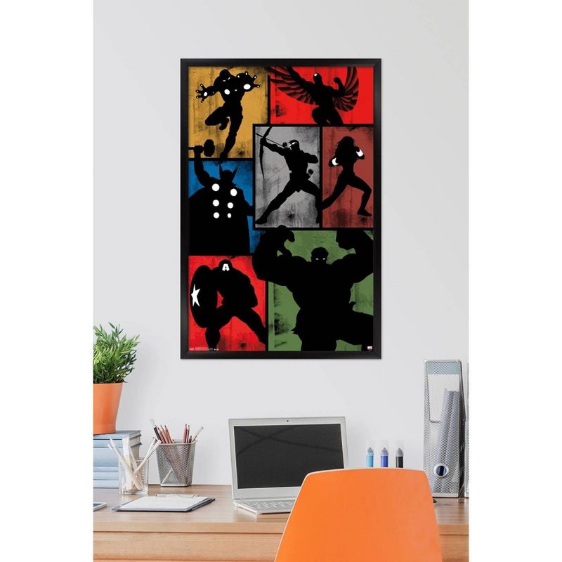 Avengers - Simplistic Grid Framed Poster Trends International