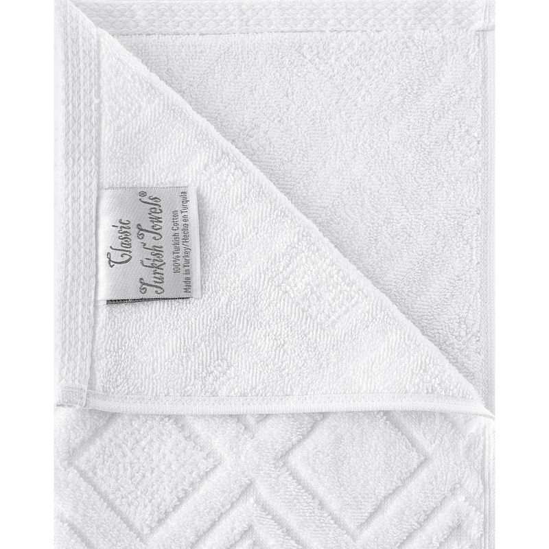 6pc LaRue Turkish Cotton Bath Towel Set White - Makroteks