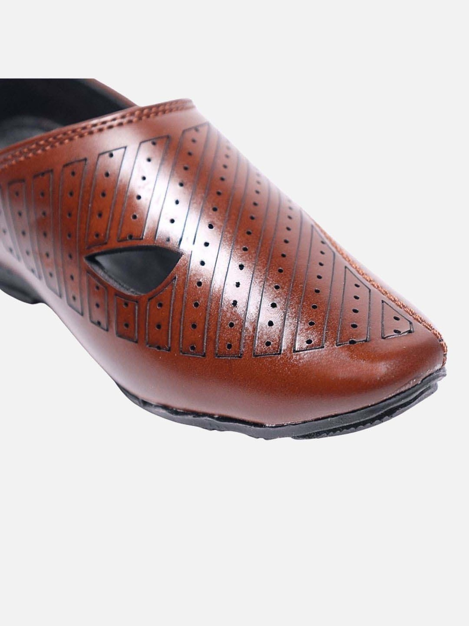 Tiny Bugs Boys Brown Party Wear Slip Ons