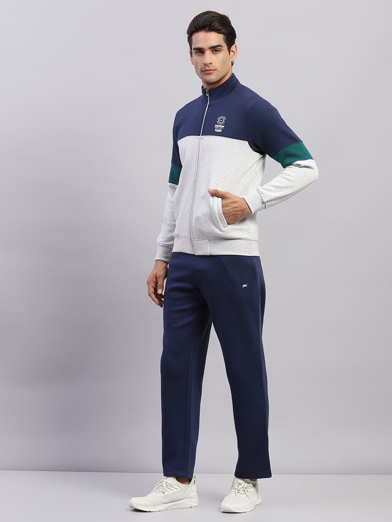 Rock.It Blue Regular Fit Printed TrackSuit