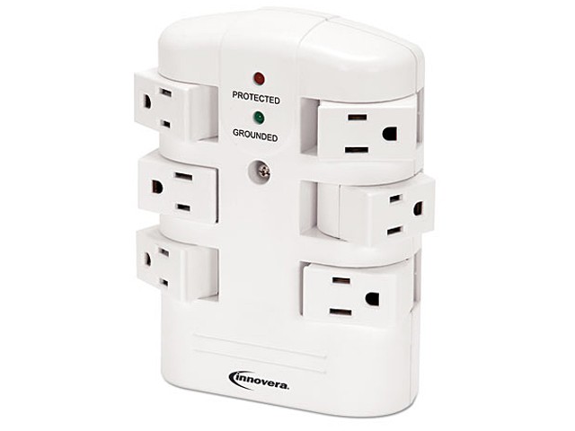 Uninex PS102 RF Remote Control Power Managed 6-Outlet Energy Controlled Surge Protector, Eliminates Standby Idle Electricity Usage, 6-Foot