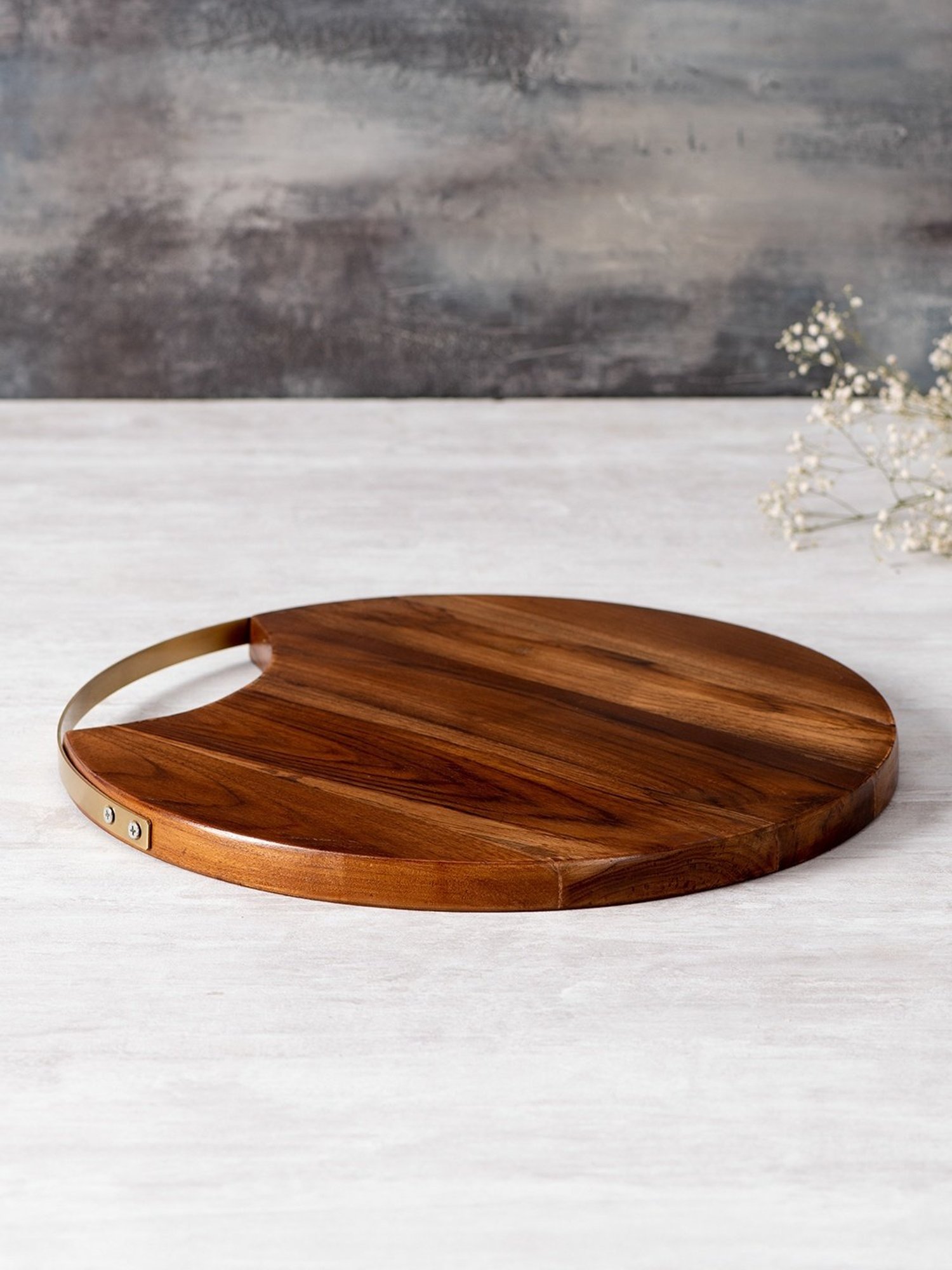 Nestroots Brown Wood Cheese Board - Set of 2