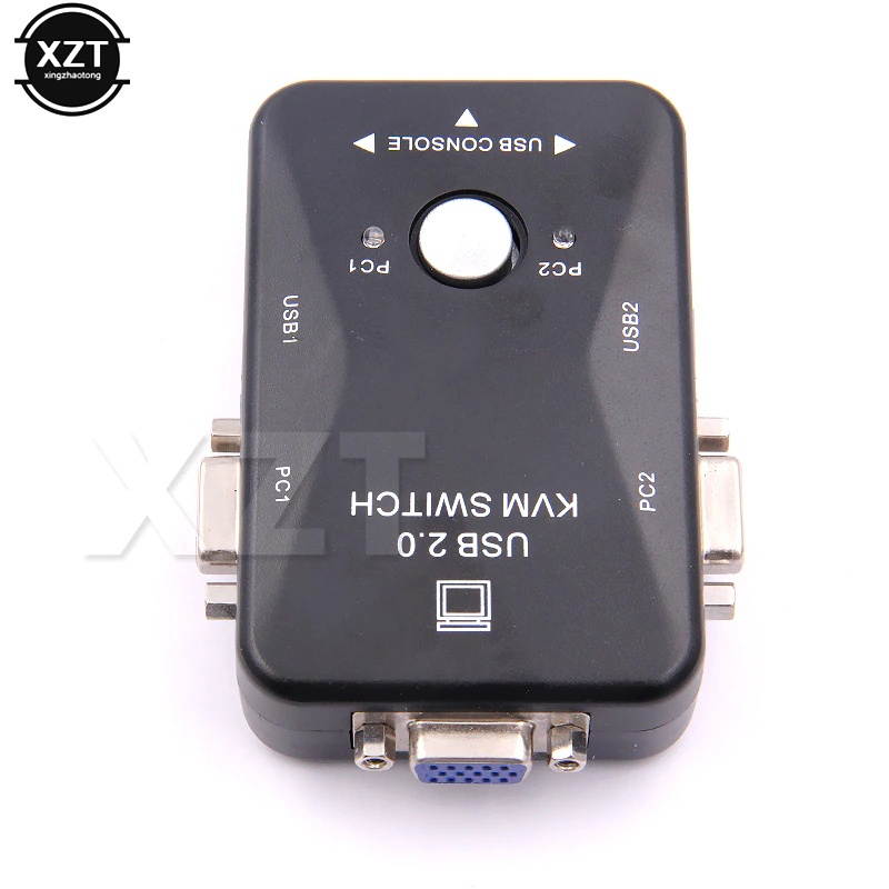USB KVM Switch Switcher 2 Port VGA SVGA Switch Box USB 2.0 Mouse Keyboard 1920*1440 Switch