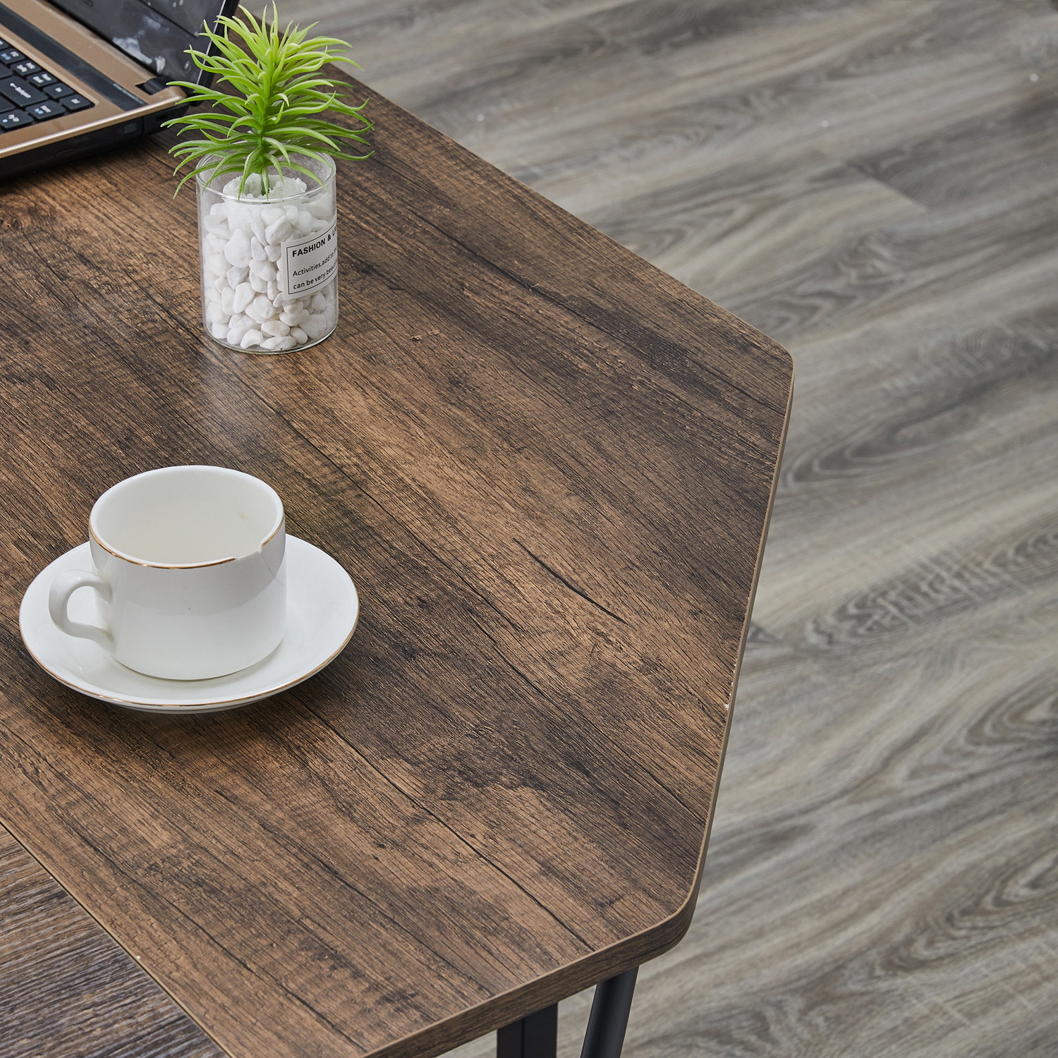 66'' L-shaped Desk Home Office Desk Computer Desk Gaming Desk Large Workstation with CPU Stand and Steel Structure