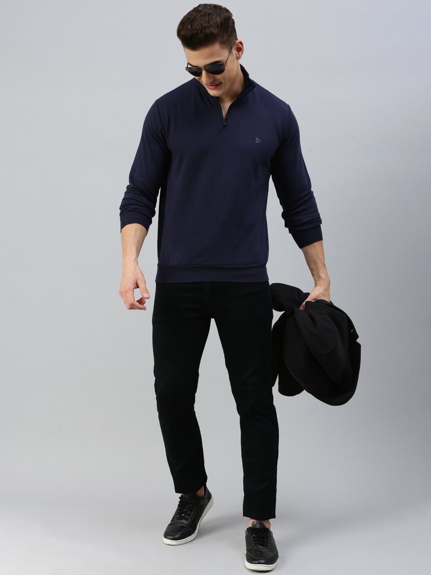 Sporto Navy Regular Fit T-Shirt