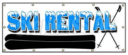 SKI RENTAL BANNER SIGN snow water jet boats surfboards surf canoe kayak