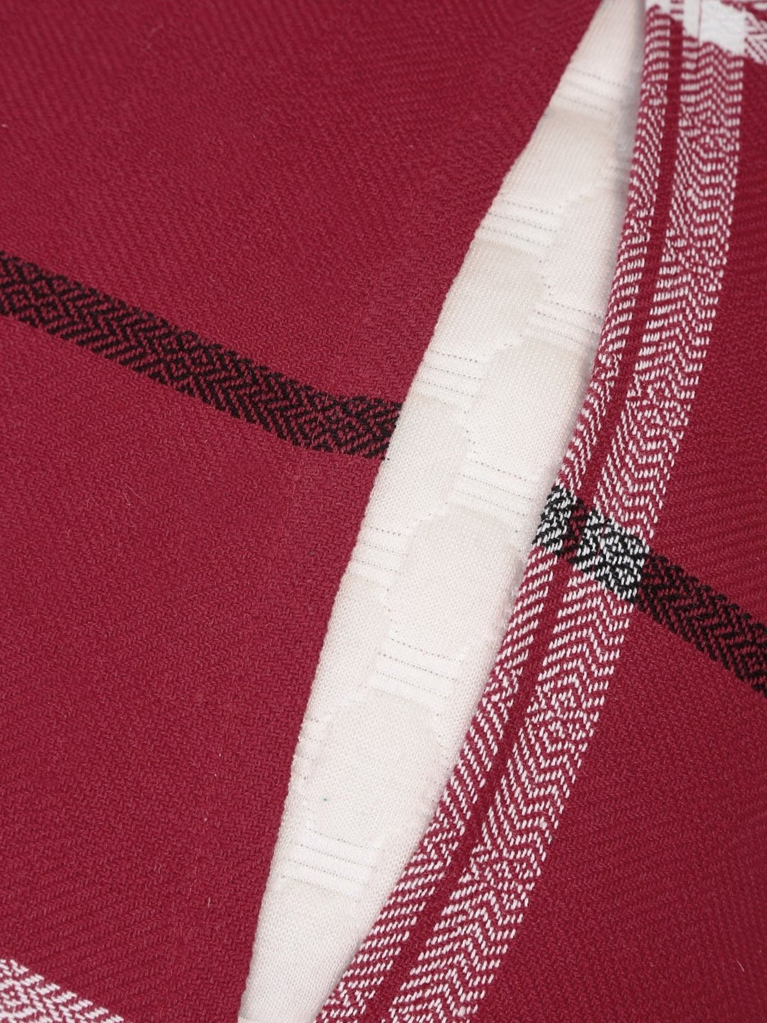 Stoa Paris White & Aqua Cotton 200 TC Pillow Cover - Set of 1