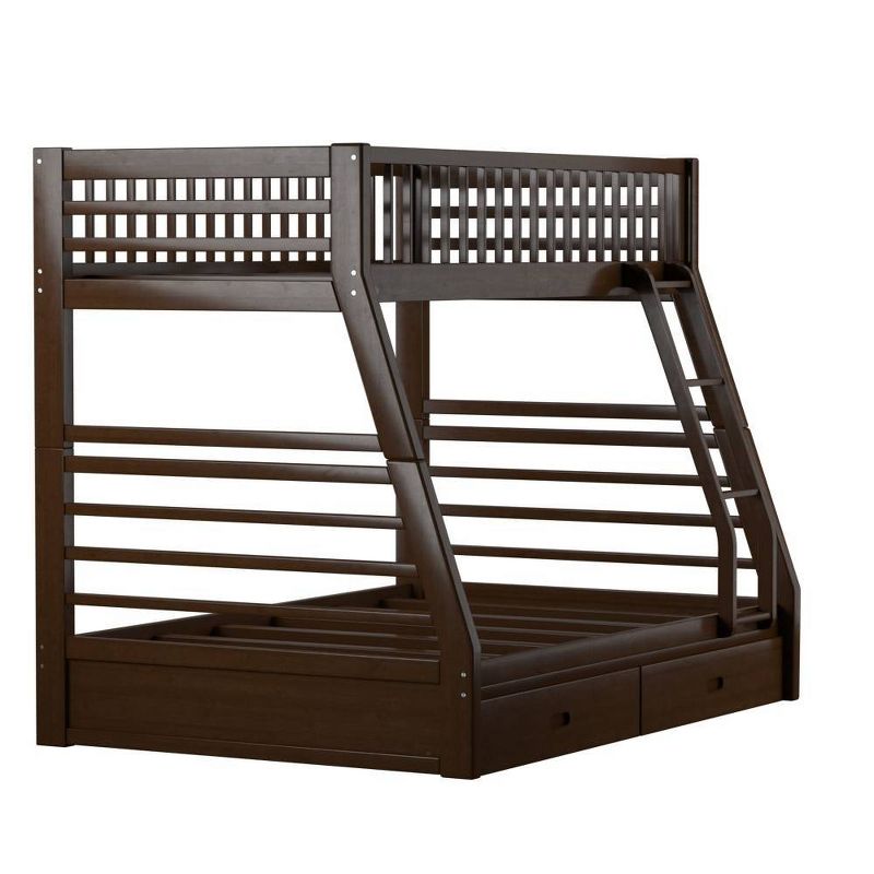 Twin/Full Jason Bunk Bed with 2 Drawers Espresso - Acme Furniture