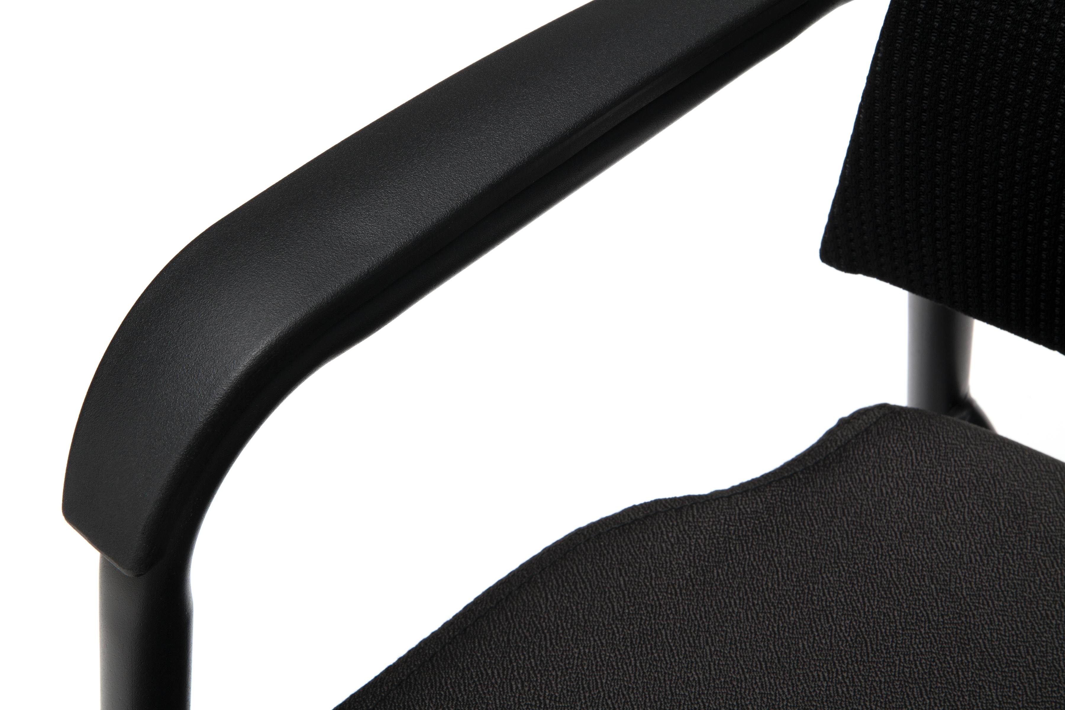 OFM Office Chair, Mesh Back Guest and Reception Chair with Arms, in Black (424-805)