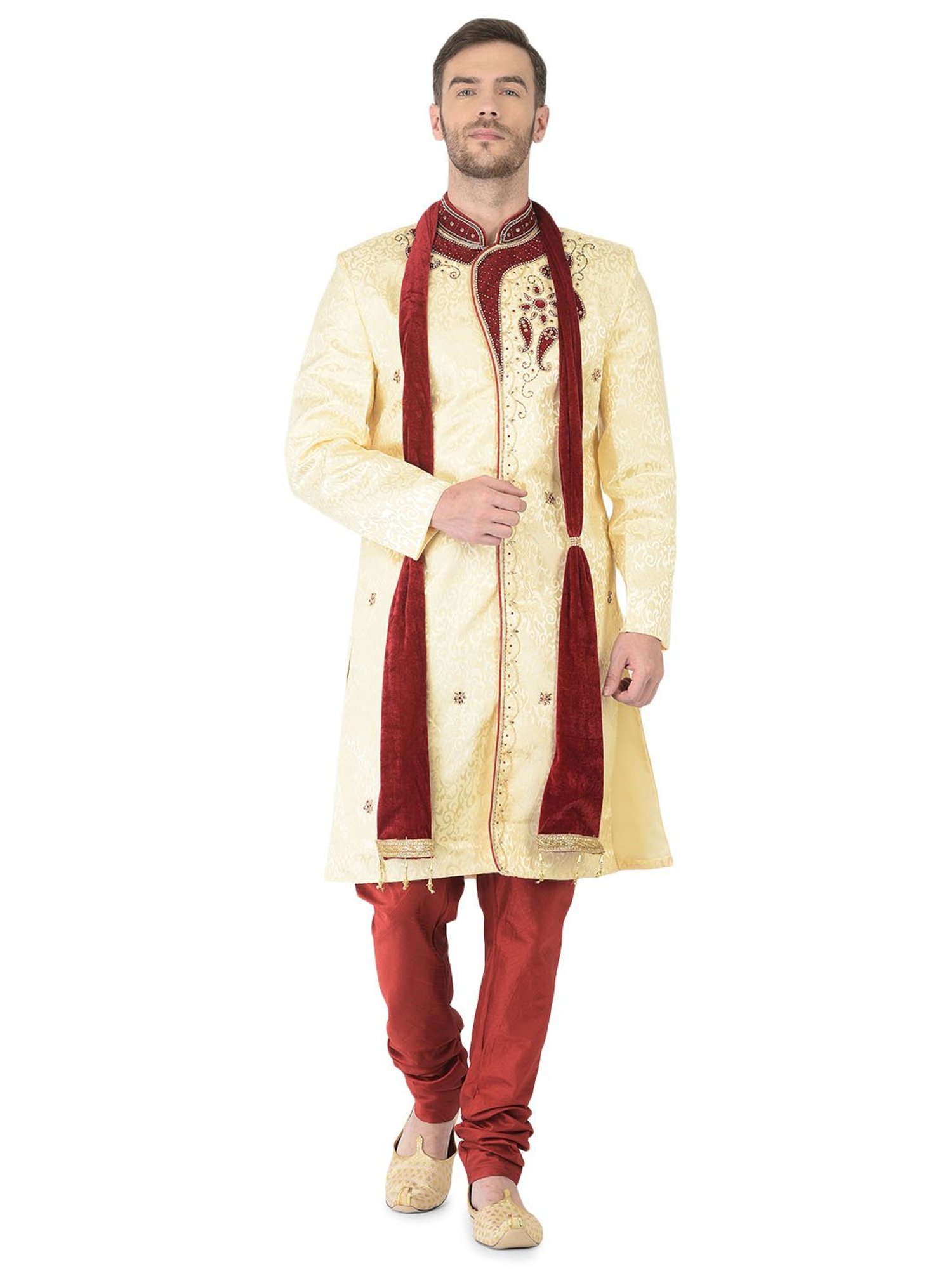 SG LEMAN Maroon Regular Fit Stole