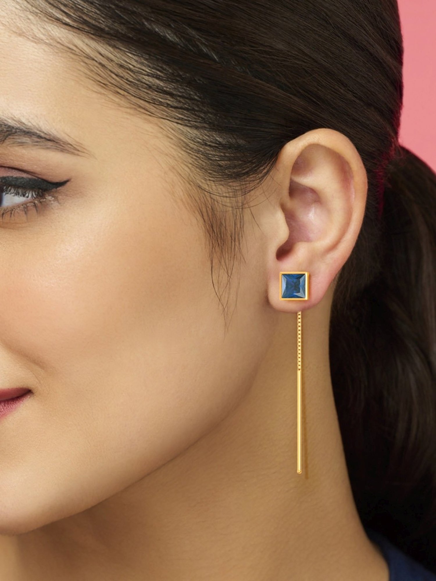 Joyalukkas Gold 22K Twine Model Sui-Dhaga Earrings for Women