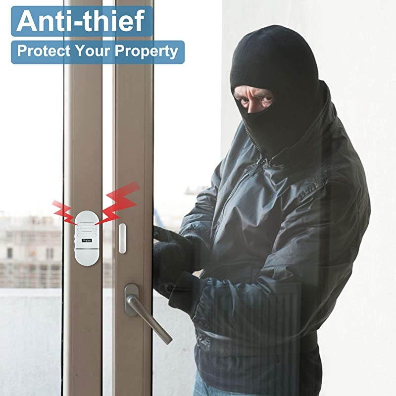 Driveway Alarm 1800 Feet Long Range Motion Sensor Alert System Driveway Detector for Home with 1800mAh Rechargeable Battery (1&1-Brown)