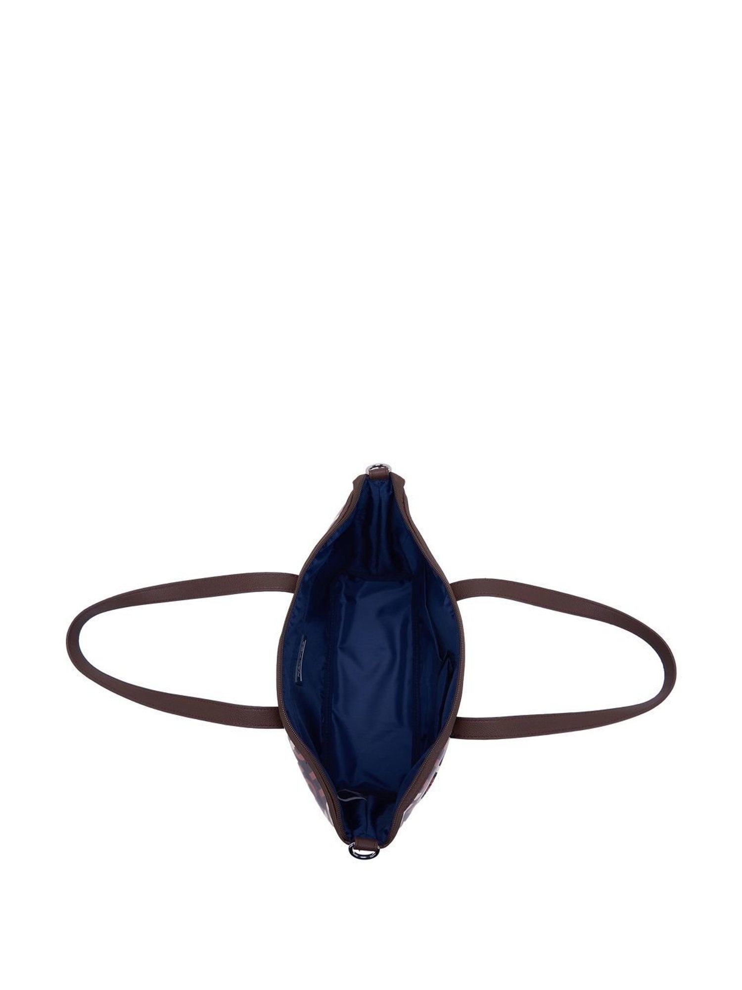 Nautica Brown Printed Medium Tote Handbag