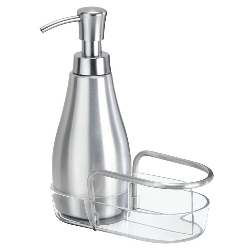 iDESIGN Metro Aluminum Soap Pump Caddy Clear