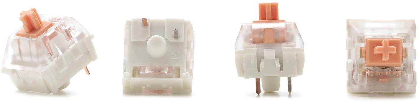 Drop Halo True Keyboard Switches &mdash; Plate Mounted, Tactile, 60g, Cherry-Style, Quiet Switches, by Kaihua (Halo True, 70 Pack)