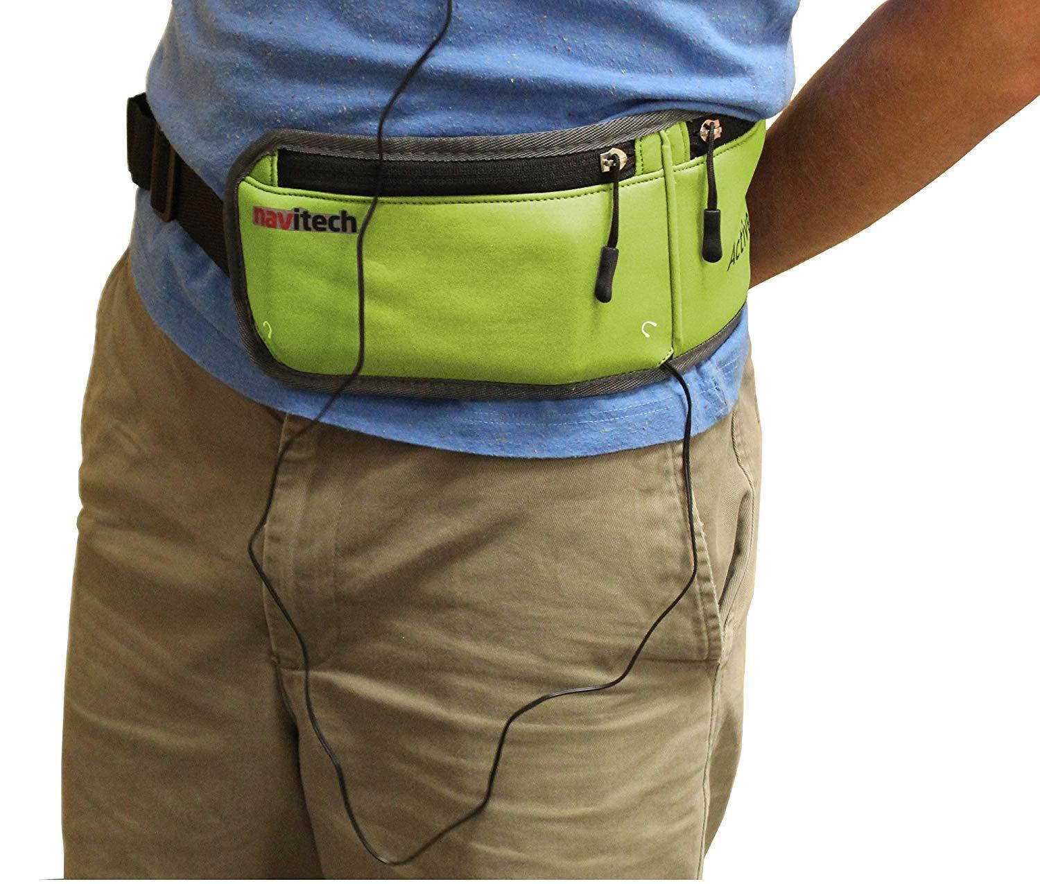 Navitech Green Smartphone Running/Jogging Water Resistant Sports Belt/Waistband Compatible with The The Huawei P20 Lite