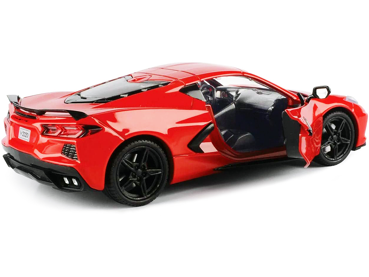 2019 Chevrolet Corvette Z06 Sebring Orange with Black Hood "Sports Cars" Series 1/64 Diecast Model Car by Auto World