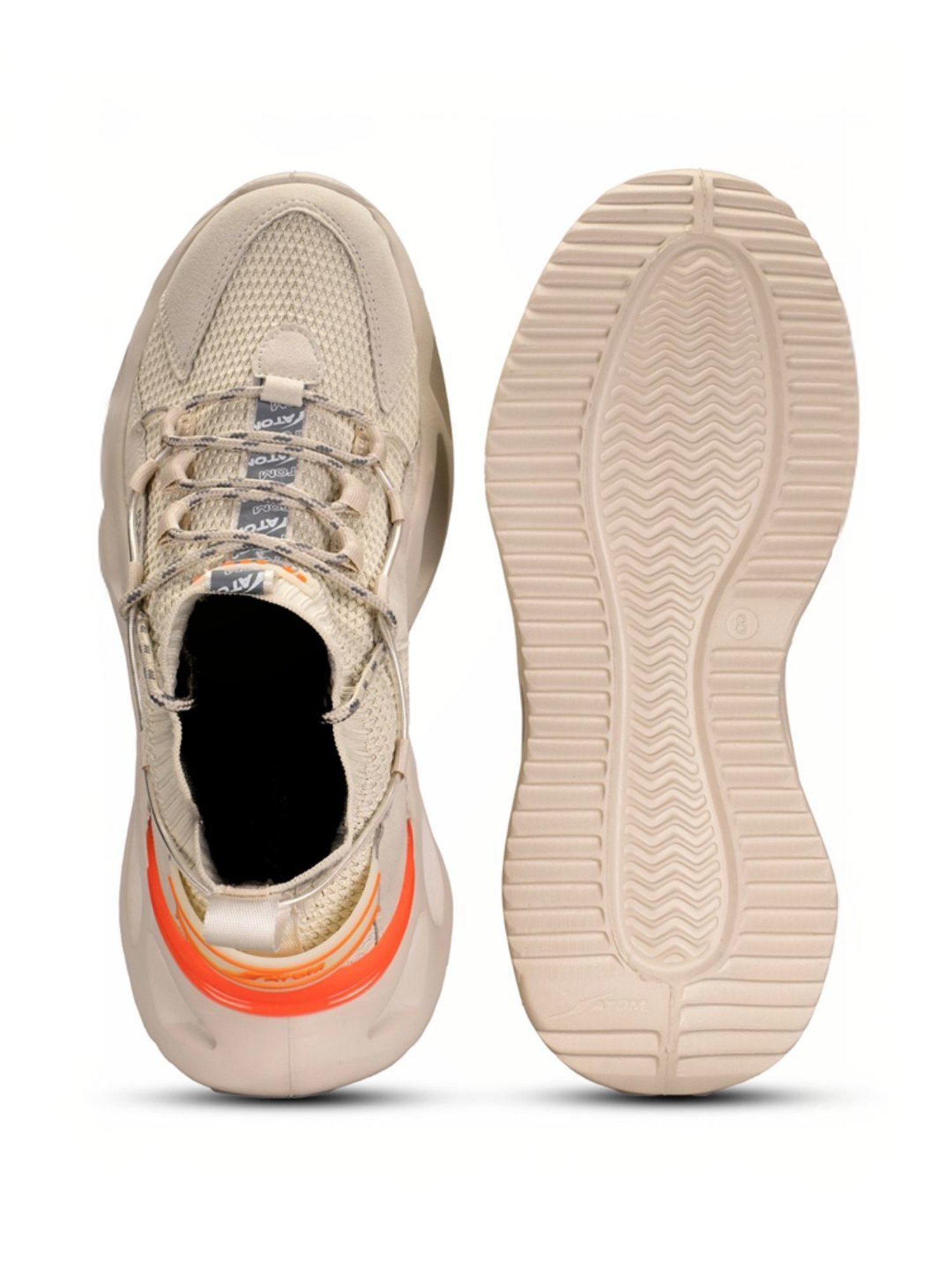 Atom Men's Beige Running Shoes