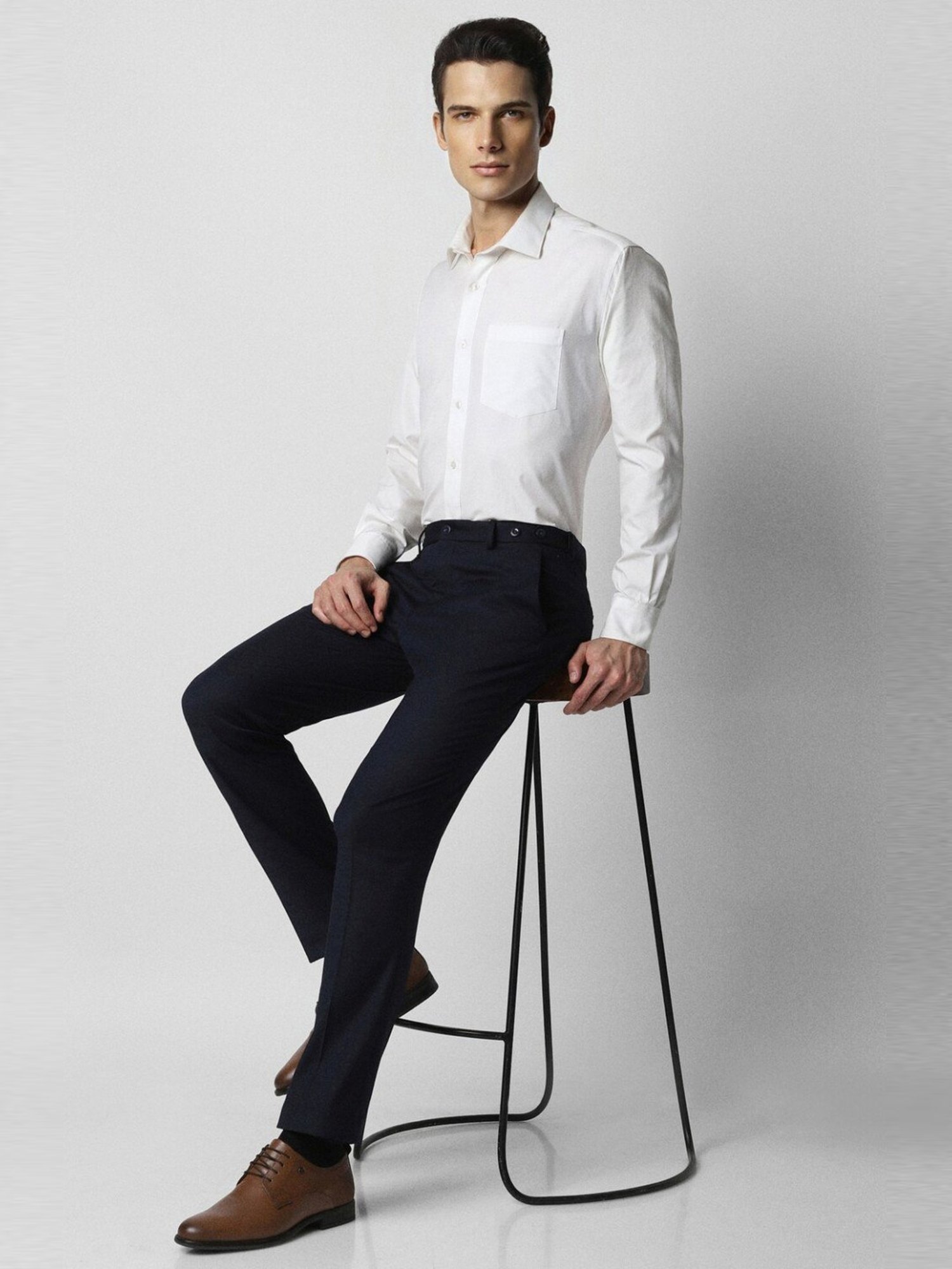 Van Heusen Navy Skinny Fit Trousers