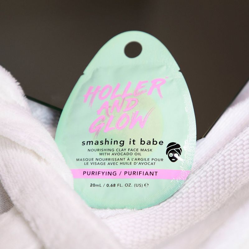 Holler and Glow Smashing It Babe Avocado Clay Face Mask - 0.68oz