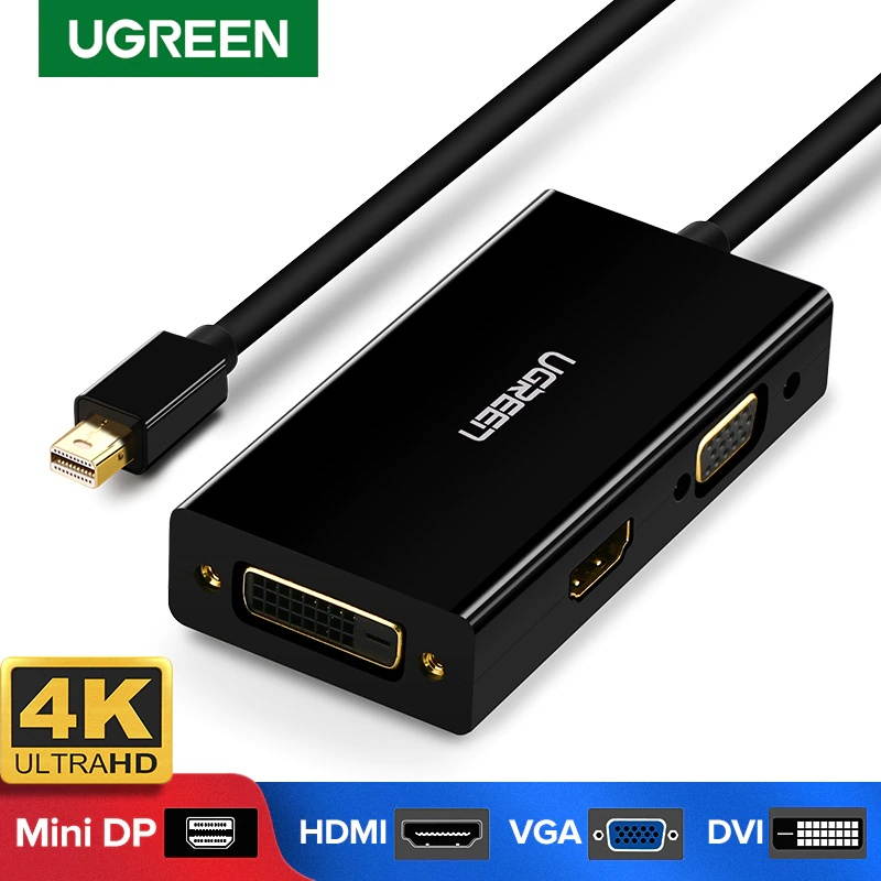 Ugreen Mini DisplayPort to HDMI VGA DVI Adapter Thunderbolt 2 HDMI Converter Mini DP Cable for Surface Pro 4 Mini DisplayPort