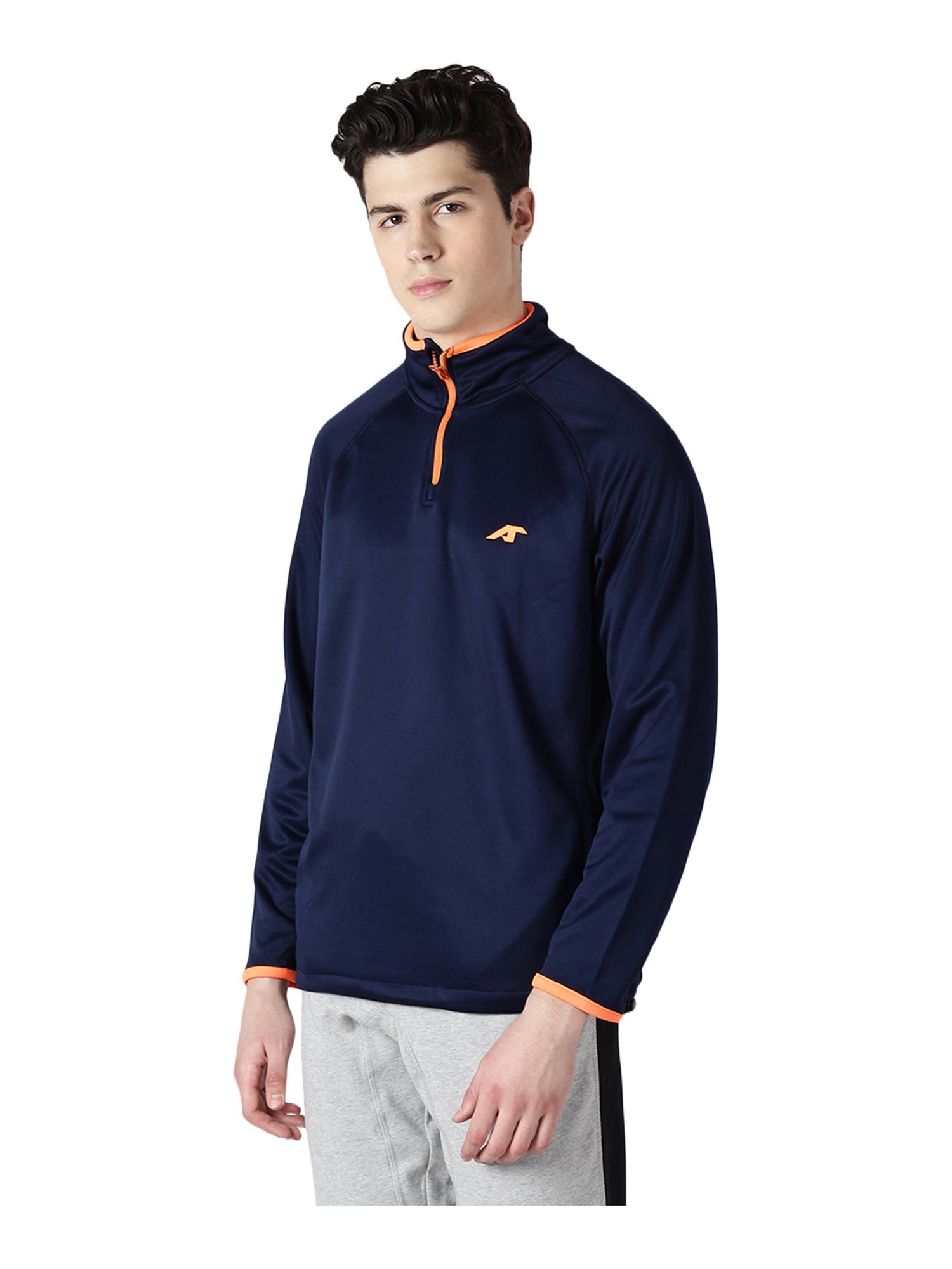 ALCIS Navy Mock Collar Sweatshirt