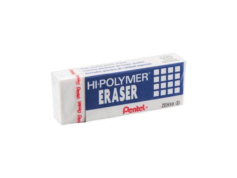 Pentel 6pk Erasers and Caps White