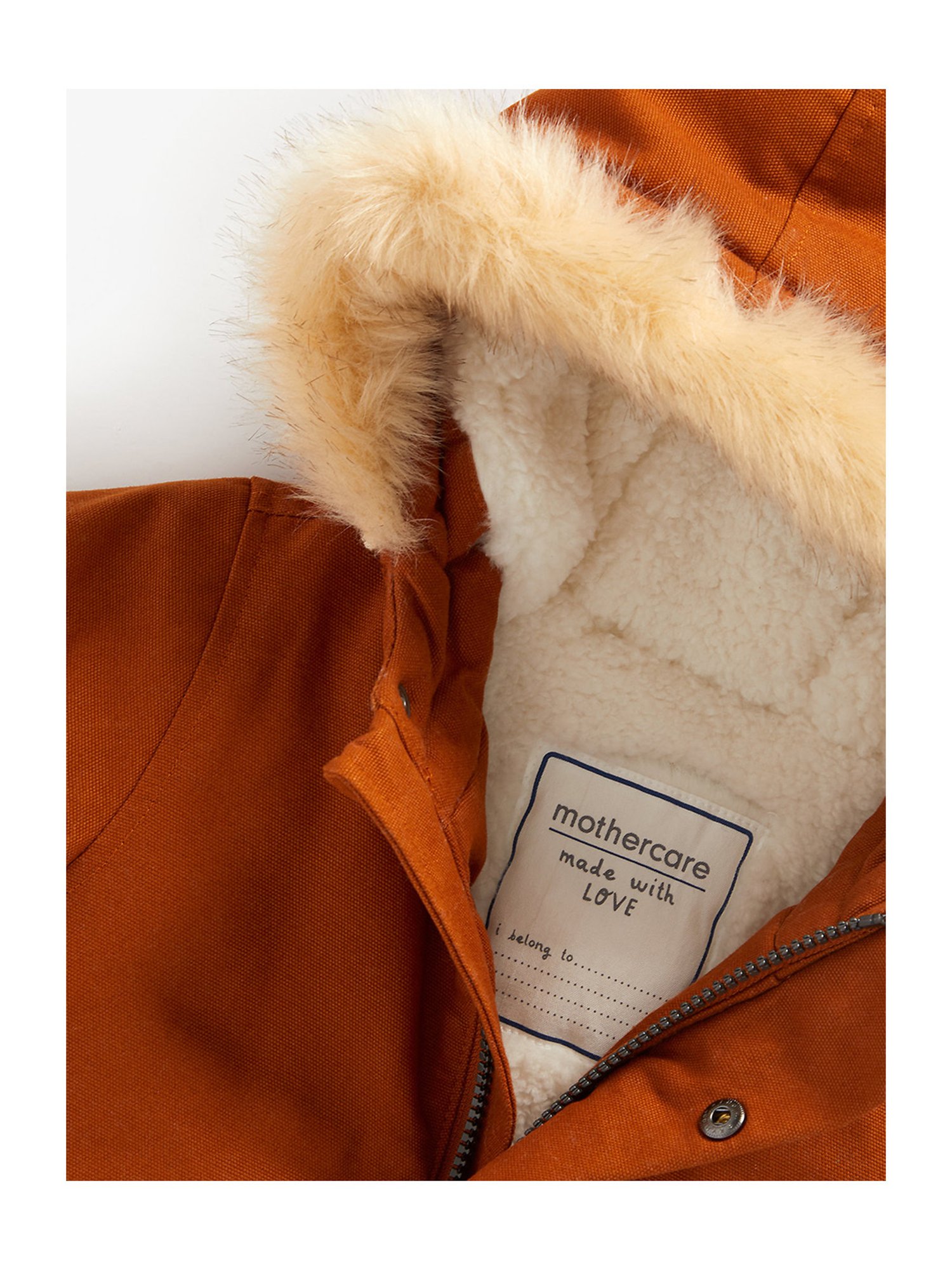 Mothercare Kids Brown Solid Full Sleeves Padded Jacket