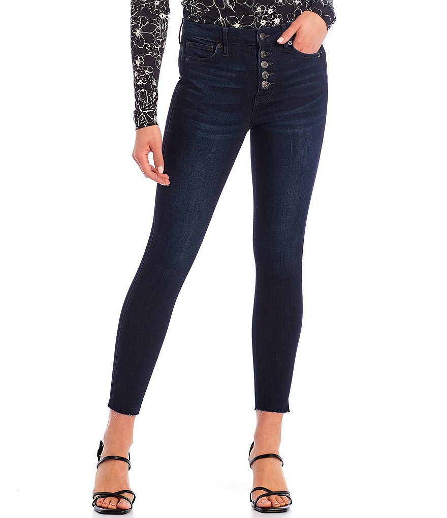 Every Straight Leg Ankle Crop Front Zipper Jeans