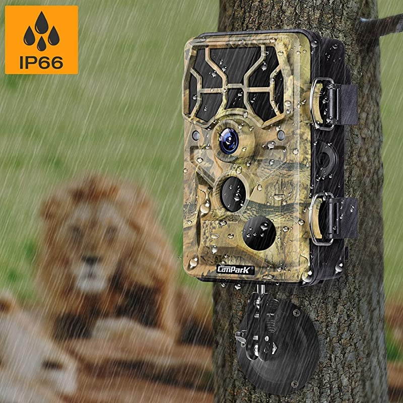 Trail CameraWiFi 20MP 1296P Hunting Game Camera with Night Vision Motion Activated for Outdoor Wildlife Monitoring Waterproof IP66