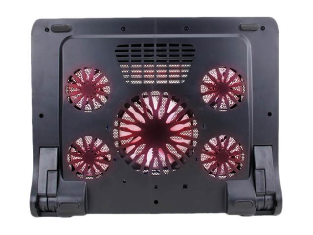 ENHANCE GX-C1 Laptop Cooling Stand (15.75" x 12.75") with 5 LED Fans & Dual USB Ports for Data Pass Through