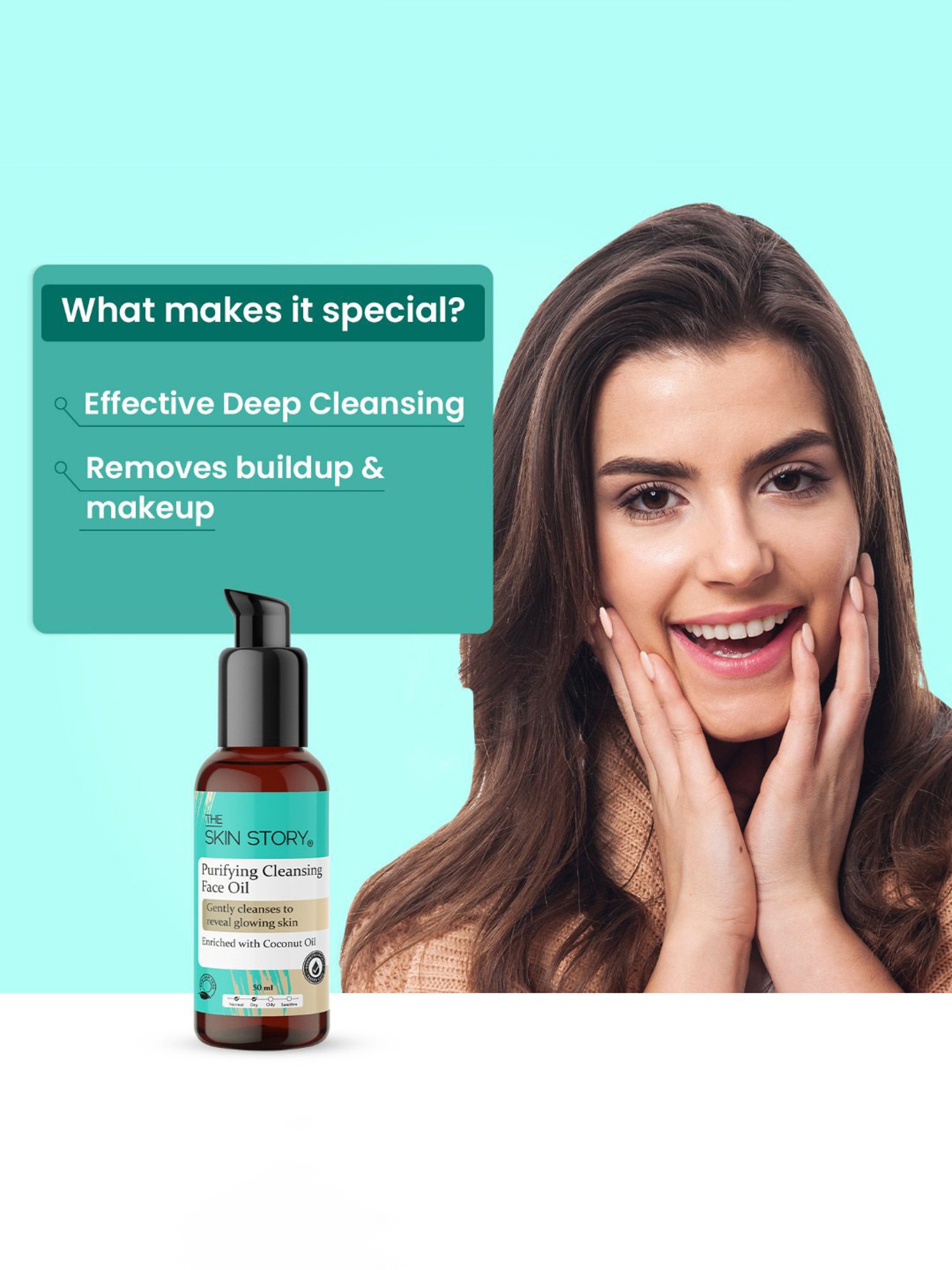 The Skin Story Coconut Oil Purifying Cleansing Face Oil - 50 ml