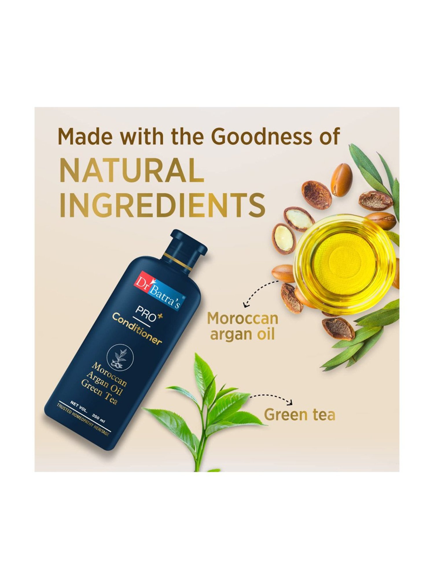 Dr Batra's PRO+ Hair Fall Control Shampoo with PRO+ Conditioner Each - 350 ml