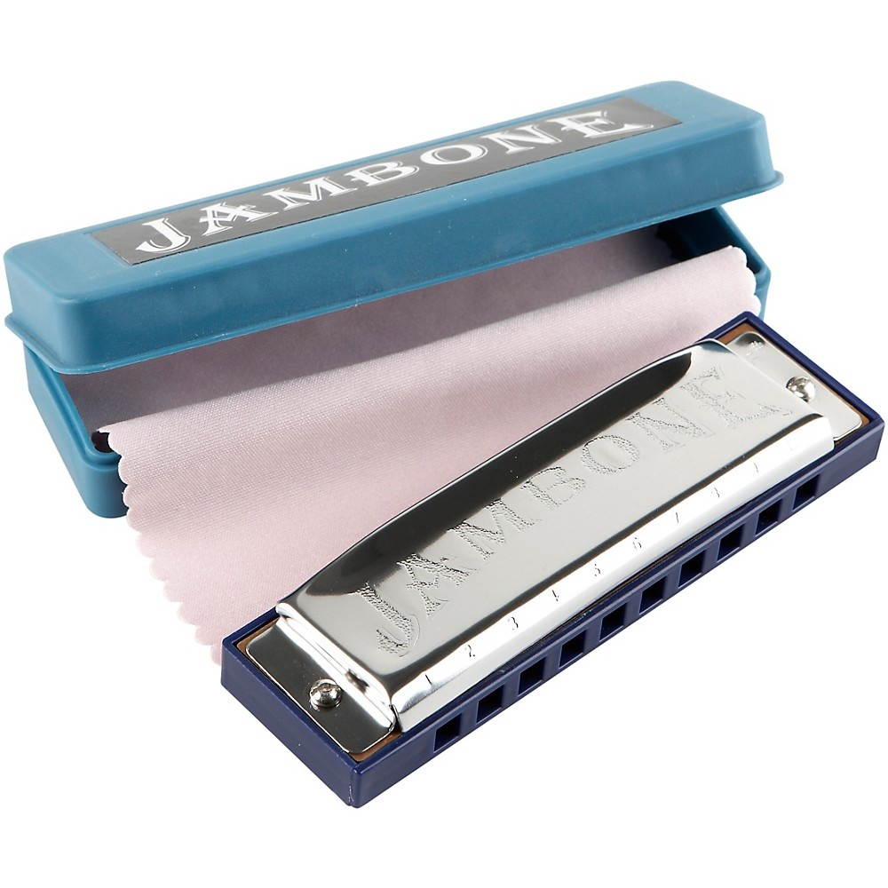 Jambone Harmonica C With Hohner Harmonica Holder