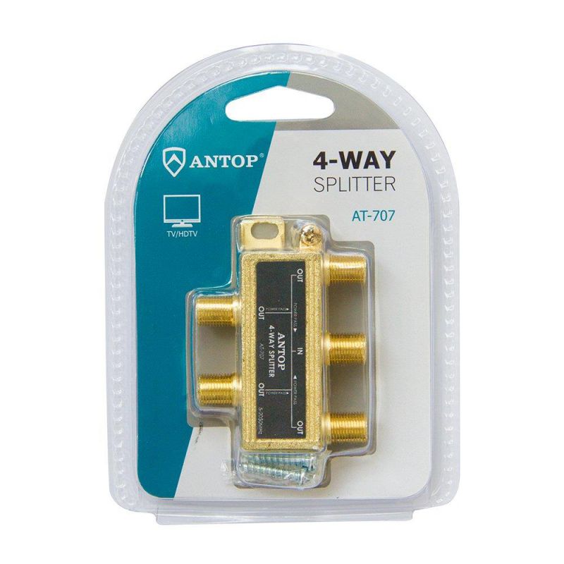 ANTOP Coaxial Cable Splitter Ultra Mini Distribution for Satellite TV Antenna Signals 2GHz- 5-2050MHz (AT-707)