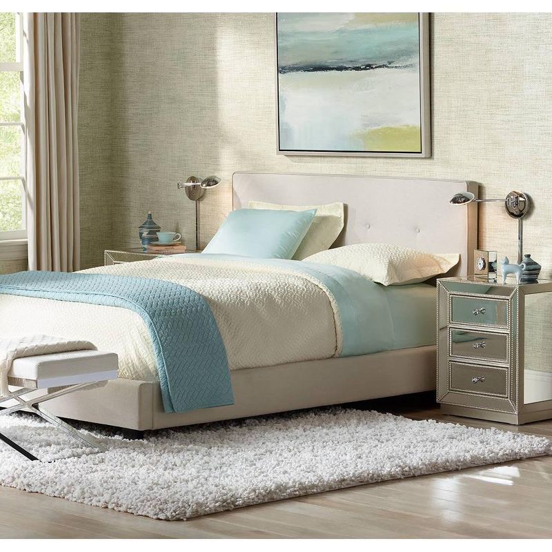 Coast to Coast Trevi 20" Wide 3-Drawer Silver Mirrored Accent Table