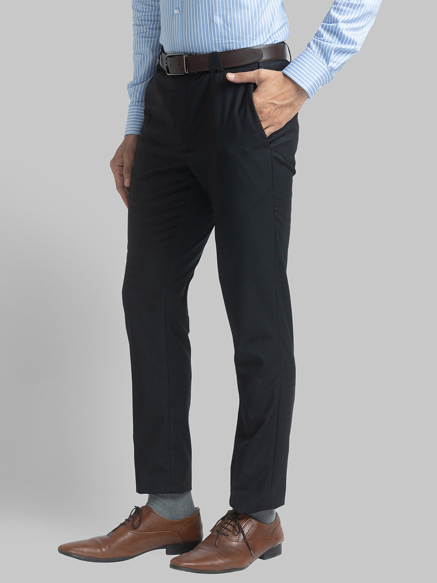 Park Avenue Black  Super Slim Fit Trousers