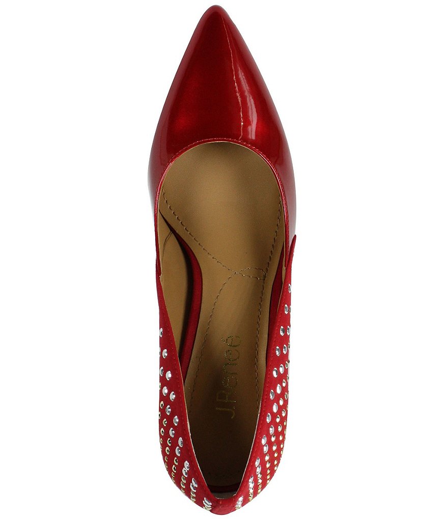 J. Renee Jakey Studded Patent Pumps