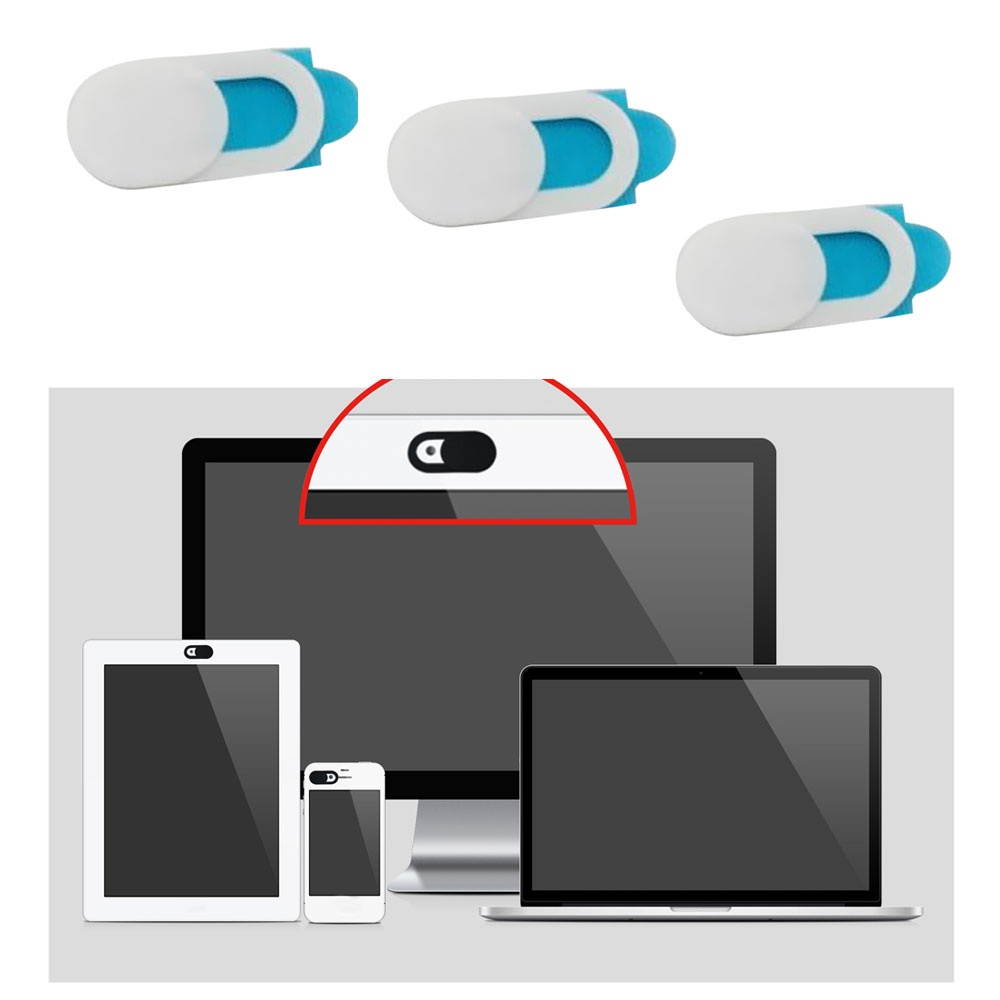 Webcam Cover Camera Privacy Slider Sticker for Phone Laptop Tablet White