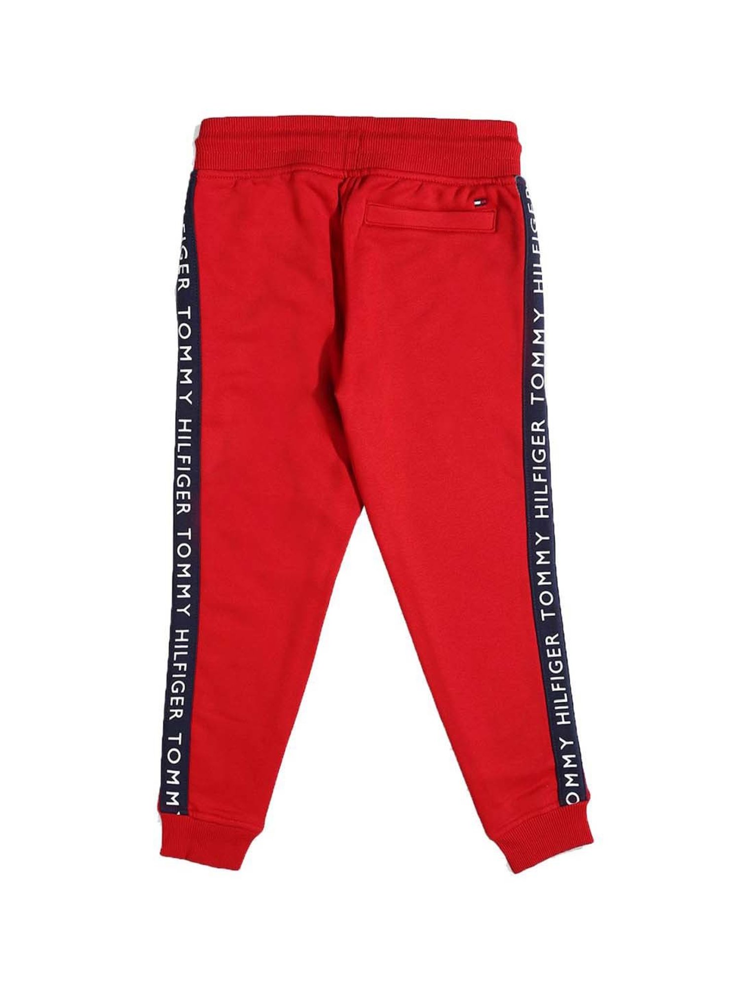 Tommy Hilfiger Kids Apple Red Cotton Regular Fit Trackpants