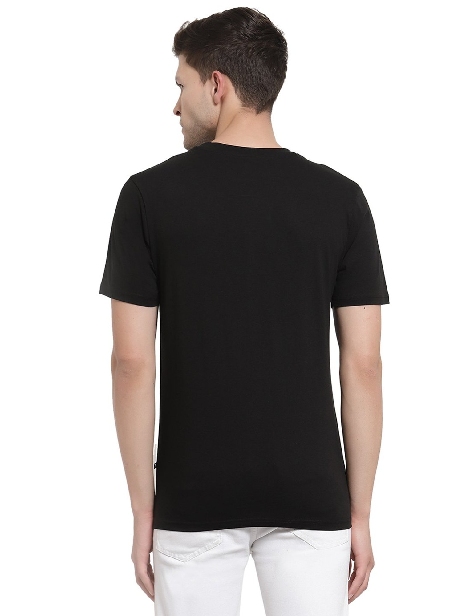 Proteens Black Printed Cotton T-Shirt