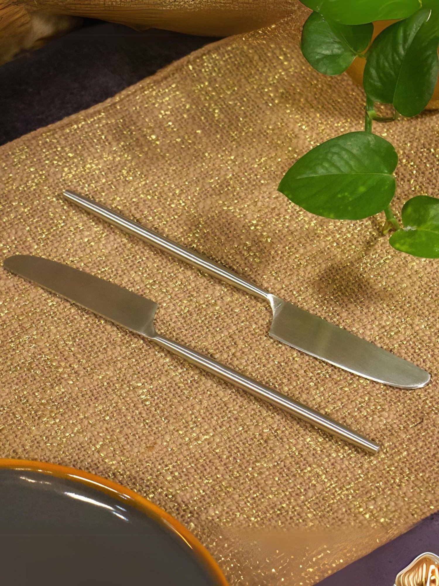 Ambi Handcrafted Steel Dining Knife - Set Of 4 - Matt Finish